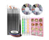 1Set Nail Art Set Exquisite Sturdy Plastic Professional Nail Polishing Tool for Home-Black
