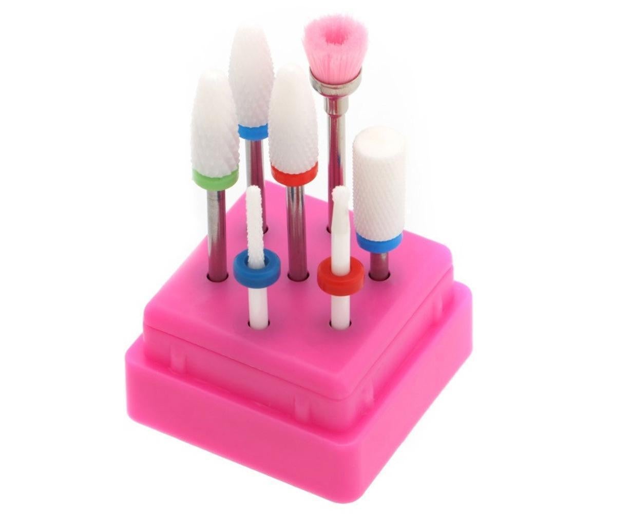 Ceramic Steel Alloy Grinding Dead Skin Removal Nail Art Drill Bit Brush Set-3#