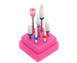 Ceramic Steel Alloy Grinding Dead Skin Removal Nail Art Drill Bit Brush Set-2#