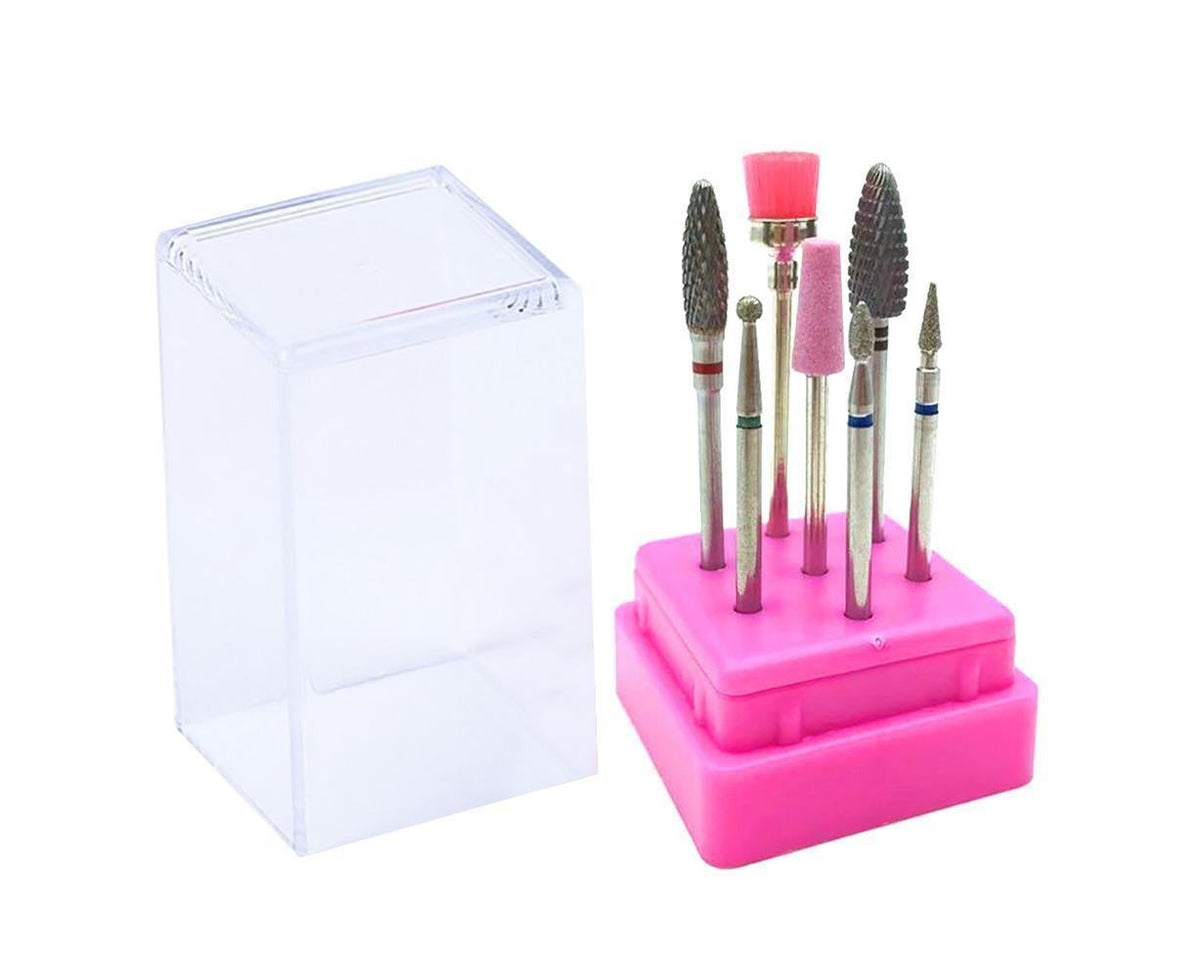 7Pcs Tungsten Steel Ceramics Remove Gel Polish Manicure Pedicure Nail Drill Bits-2#