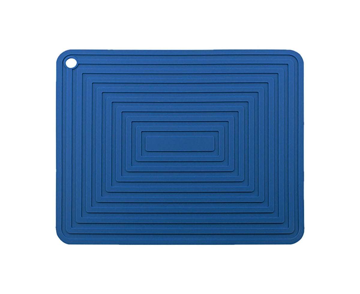 Table Mat Silicone Rectangular - Navy Blue