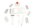 11Pcs Manual Vegetable Slicer Cutter Potato Peeler Onion Grater Kitchen Tool