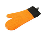 Kitchen Anti-sbabies Heat Resistant Silicone Glove Oven Pot Baking Cooking Mitt-Orange