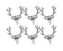 6Pcs Napkin Holder Deer Design Metal Table Decoration - Silver