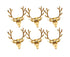 6Pcs Napkin Holder Deer Design Metal Table Decoration - Golden