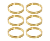 6Pcs Napkin Buckle Portable Easy to Clean Metal Buffet Table Setting Napkin Ring for Weddings-Golden