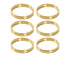 6Pcs Napkin Buckle Portable Easy to Clean Metal Buffet Table Setting Napkin Ring for Weddings-Golden