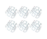 6Pcs Napkin Buckle Exquisite Elegant Fashion Table Decoration Napkin Rings for Kitchen-Silver