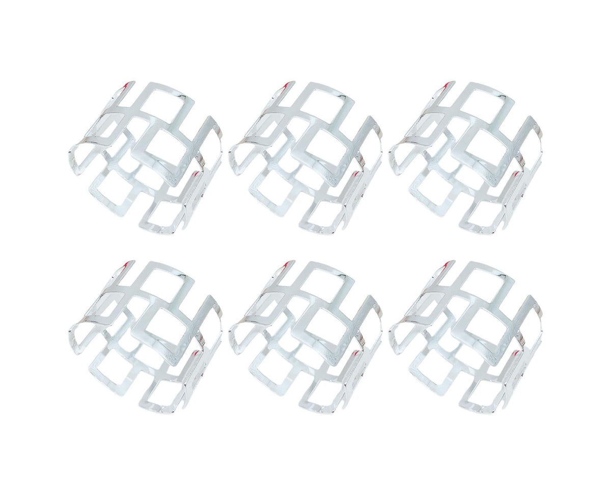 6Pcs Napkin Buckle Exquisite Elegant Fashion Table Decoration Napkin Rings for Kitchen-Silver