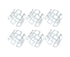 6Pcs Napkin Buckle Exquisite Elegant Fashion Table Decoration Napkin Rings for Kitchen-Silver
