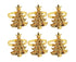 6Pcs Christmas Tree Wedding Home Xmas Party Table Decor Towel Buckle Napkin Ring-Golden