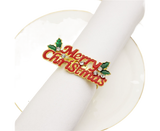 6Pcs Deer Shape Napkin Ring Christmas Style - Imitation Gold
