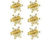 6Pcs Snowflake Shape Napkin Ring - Golden