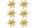 6Pcs Snowflake Shape Napkin Ring - Golden