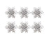 6Pcs Napkin Rings Snowflake Shape Multi-purpose Alloy Snowflake Napkin Rings Set for Gift-Silver