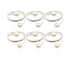 6Pcs Artificial Pearl Spring Shape Towel Napkin Ring Hotel Party Banquet Decor-Silver