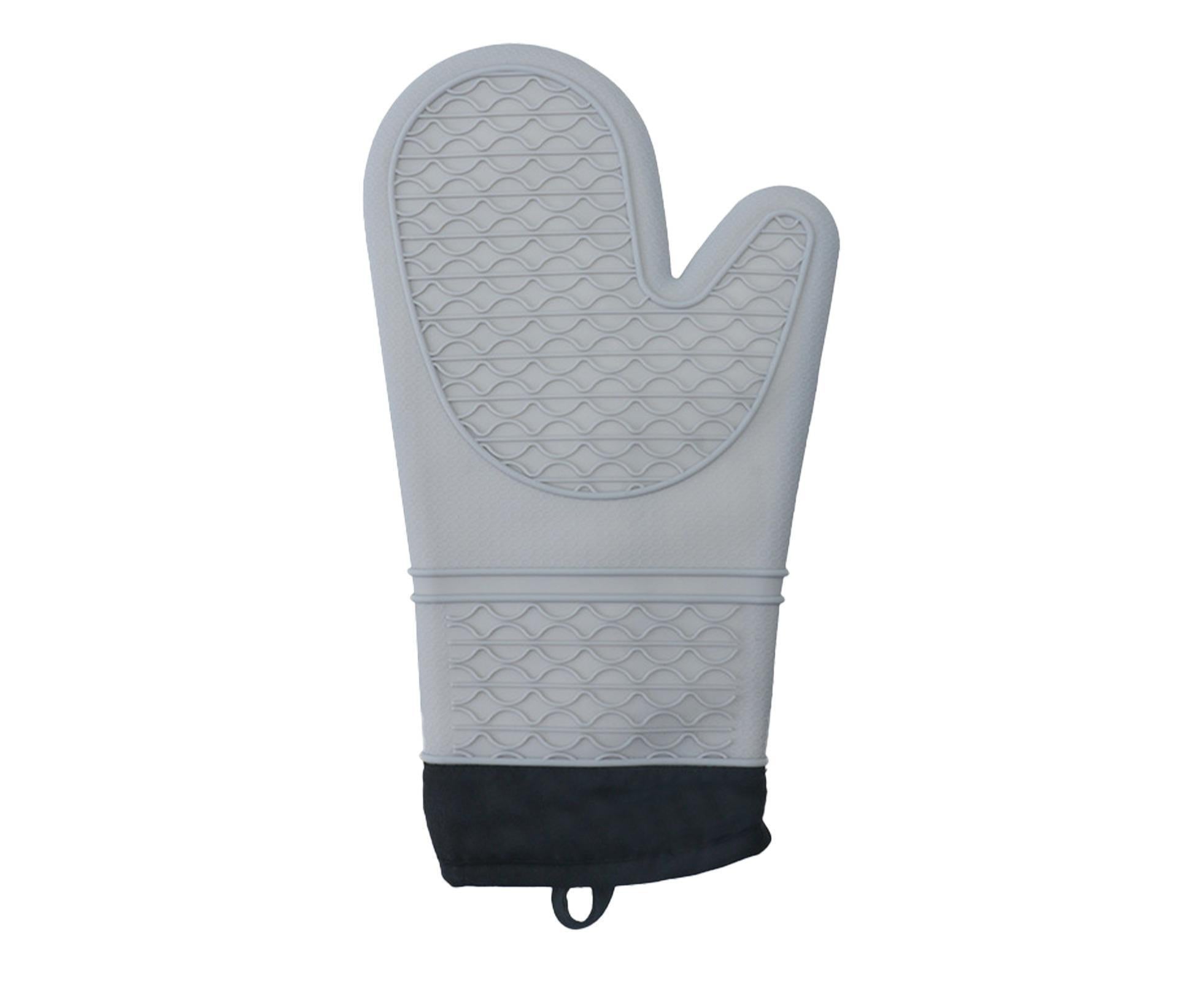 1Pc Oven Mitt Silicone Extra Length - Gray