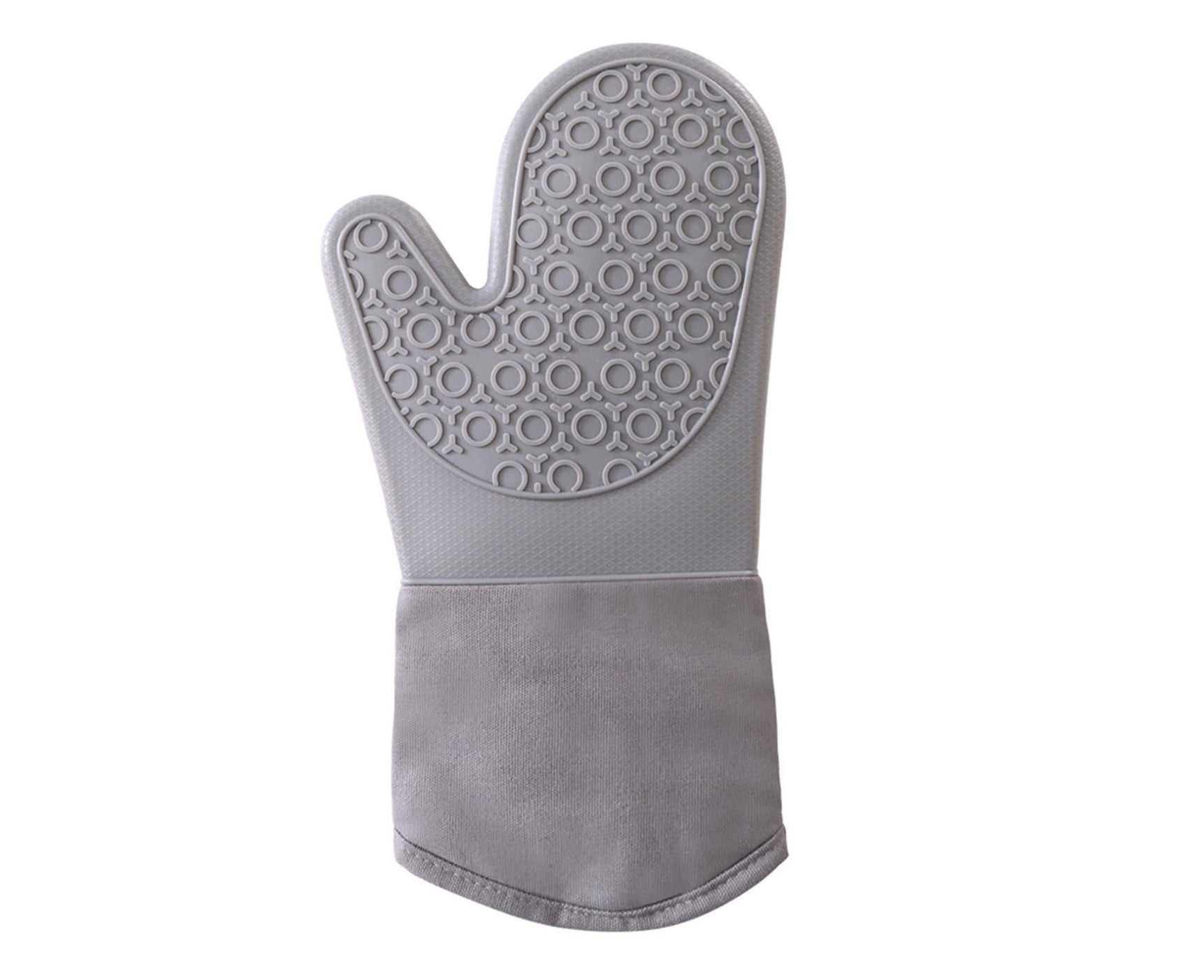 1Pc Heat-insulated Glove Non-slip Silicone - Grey