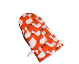 Microwave Oven Anti-scald Glove Kitchen Baking Heat Resistant Non-slip Mitten-Orange
