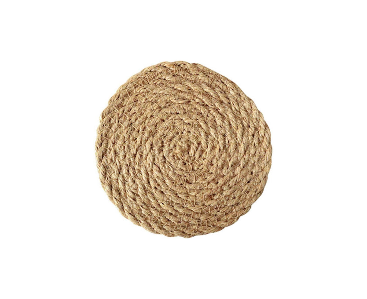 Elegant Good Woven Placemat Eco-friendly Fine Texture Straw Dinner Mat for Home-30cm