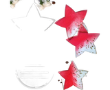 1 Set Star Shape Coaster Mold - Transparent