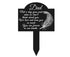 Garden Plaque Memorial Remembrance Stake - A