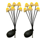 2Pcs Solar Mushroom Light - 6pcs Warm White