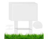 4Pcs Blank Yard Signs with H Stakes - 4pcs