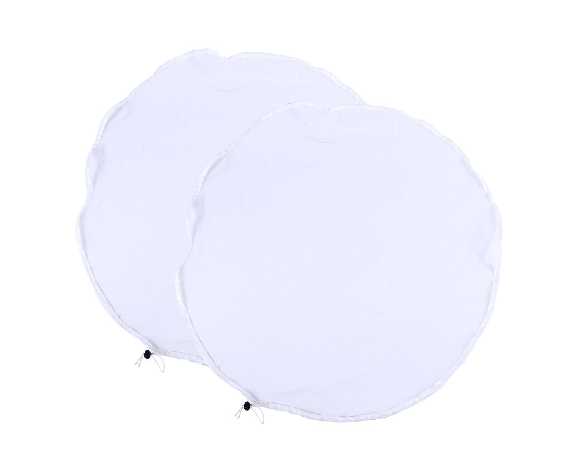 2Pcs Mesh Rain Barrel Cover - White