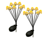 2Pcs Solar Mushroom Light - 8pcs Warm White