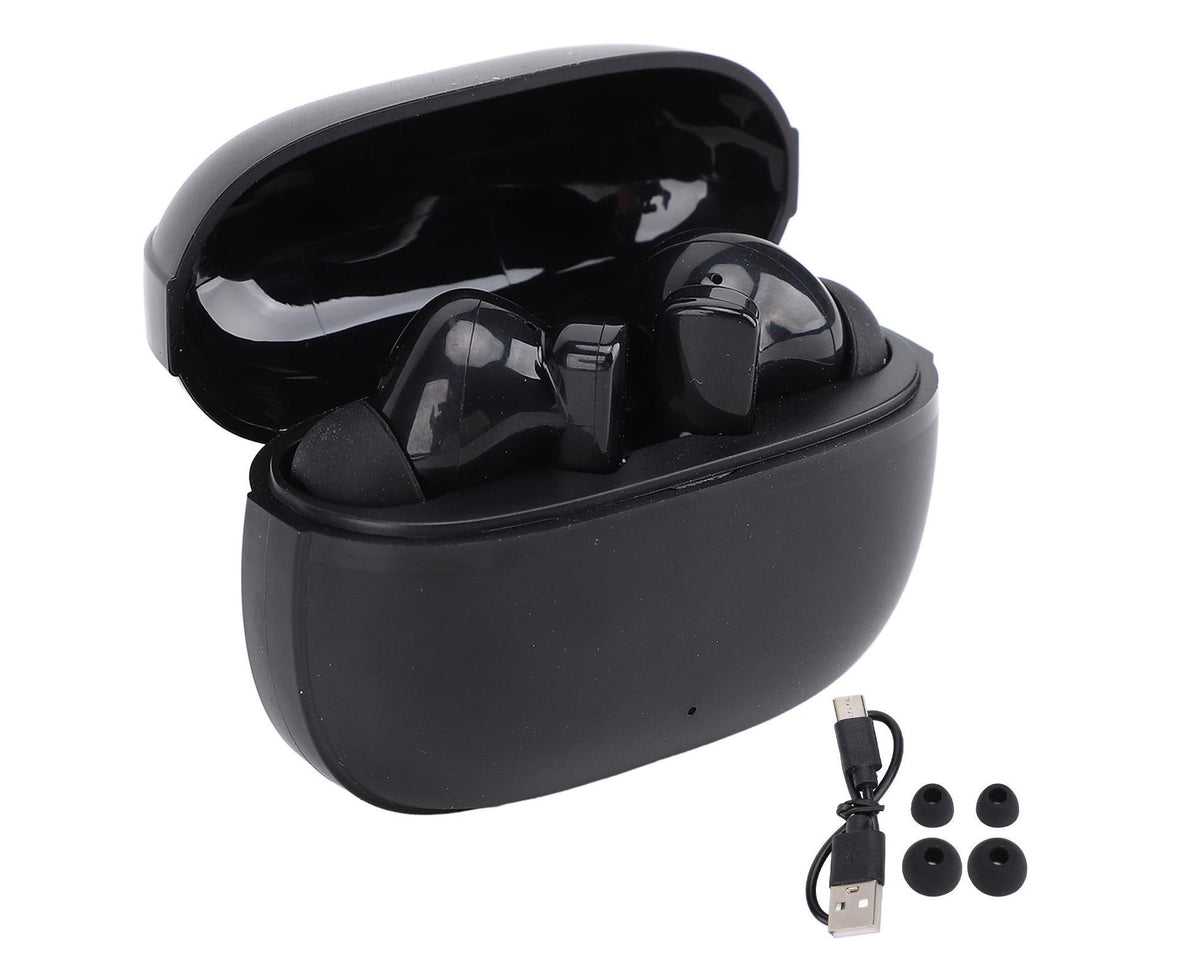 Language Translator Earbuds 144 Online Translation Languages Bluetooth 5.3 Wireless Music Device with APP for Business Travel Black