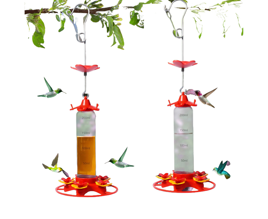 Hanging Feeder Hook Leakproof Hummingbird Feeder - Red
