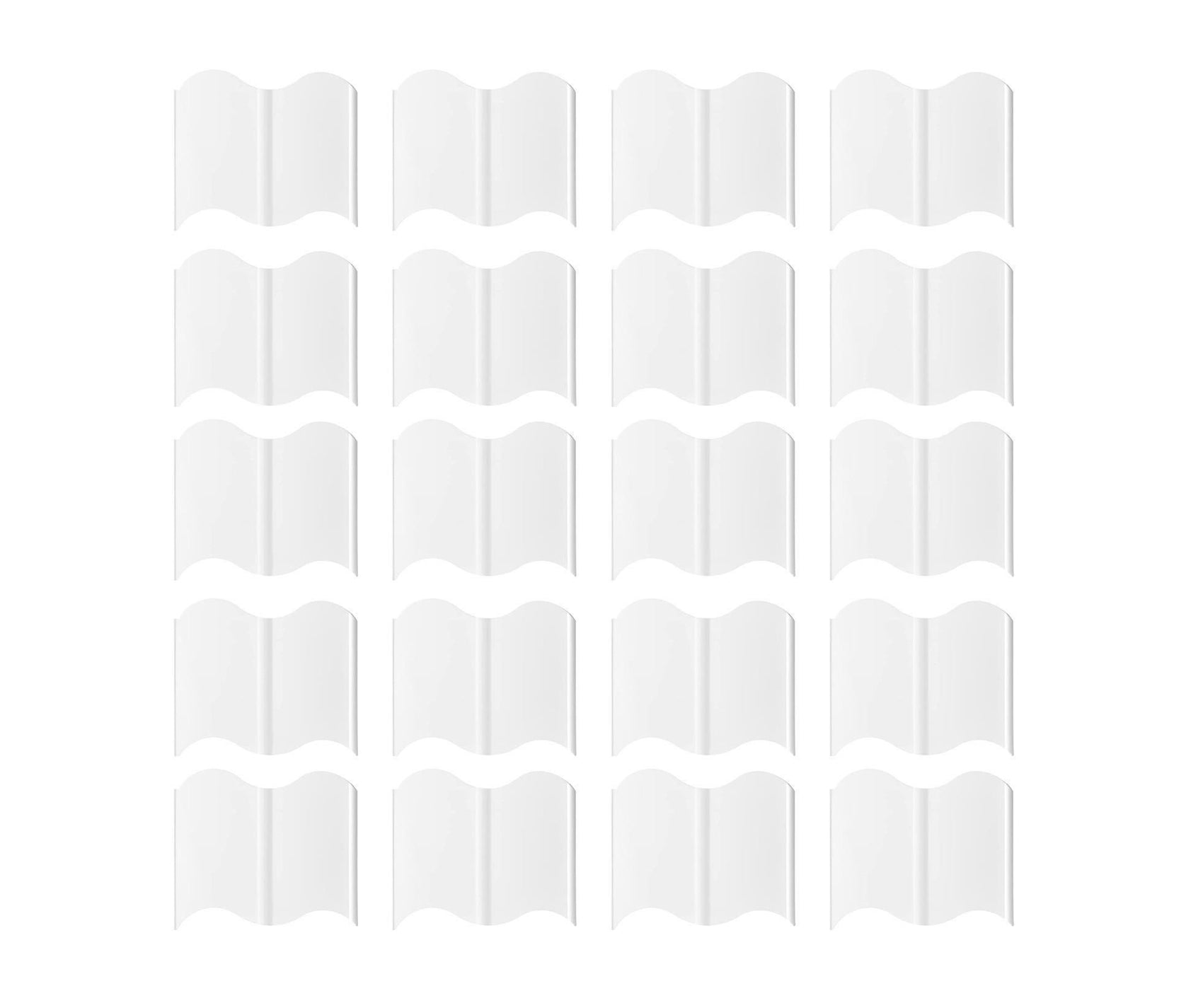 20Pcs Border Fence Walkway Landscape Edging - White