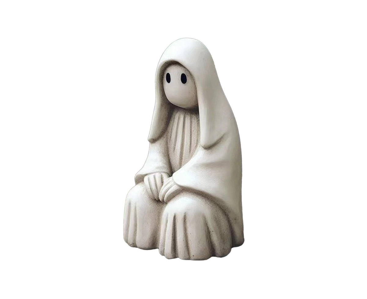 Spooky Ghost Garden Sculpture Halloween Ornament - D