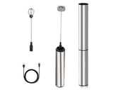 Rechargeable Milk Frother - Portable Travel - 2-Speed