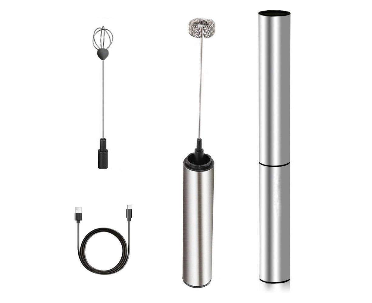 Rechargeable Milk Frother - Portable Travel - 2-Speed