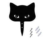 1 Set Garden Stake Peeping Cat Insert - A