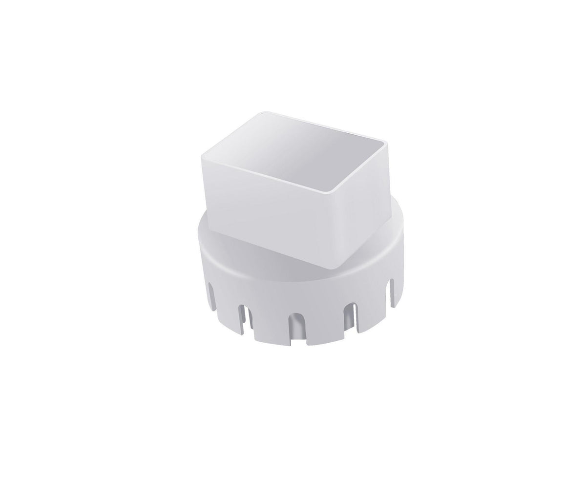 Downspout Adapter Rain Gutter Extender - White M