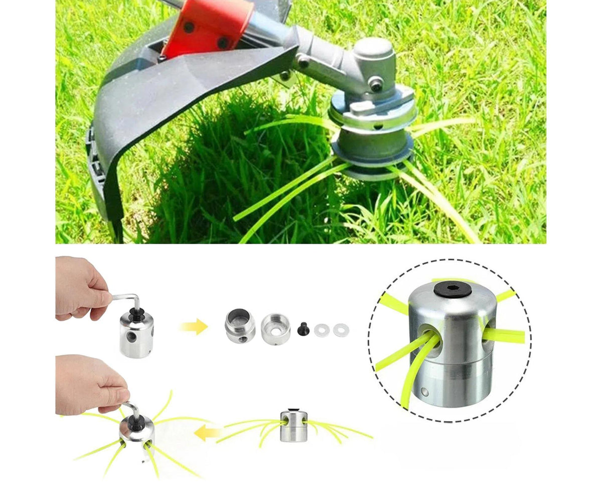 1 Set Grass Trimmer Head Cylindrical - Silver
