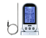 Wireless Meat Thermometer with Probe LCD Display Grey