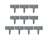 10pcs Garden Edging Border Faux Stone - Grey