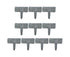 10pcs Garden Edging Border Faux Stone - Grey