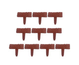 10pcs Garden Edging Border Faux Stone - Brown