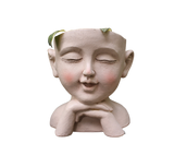 Face Flower Pot with Drainage Resin Succulent Cactus Plant Face Planter Garden Supplies-Multicolor