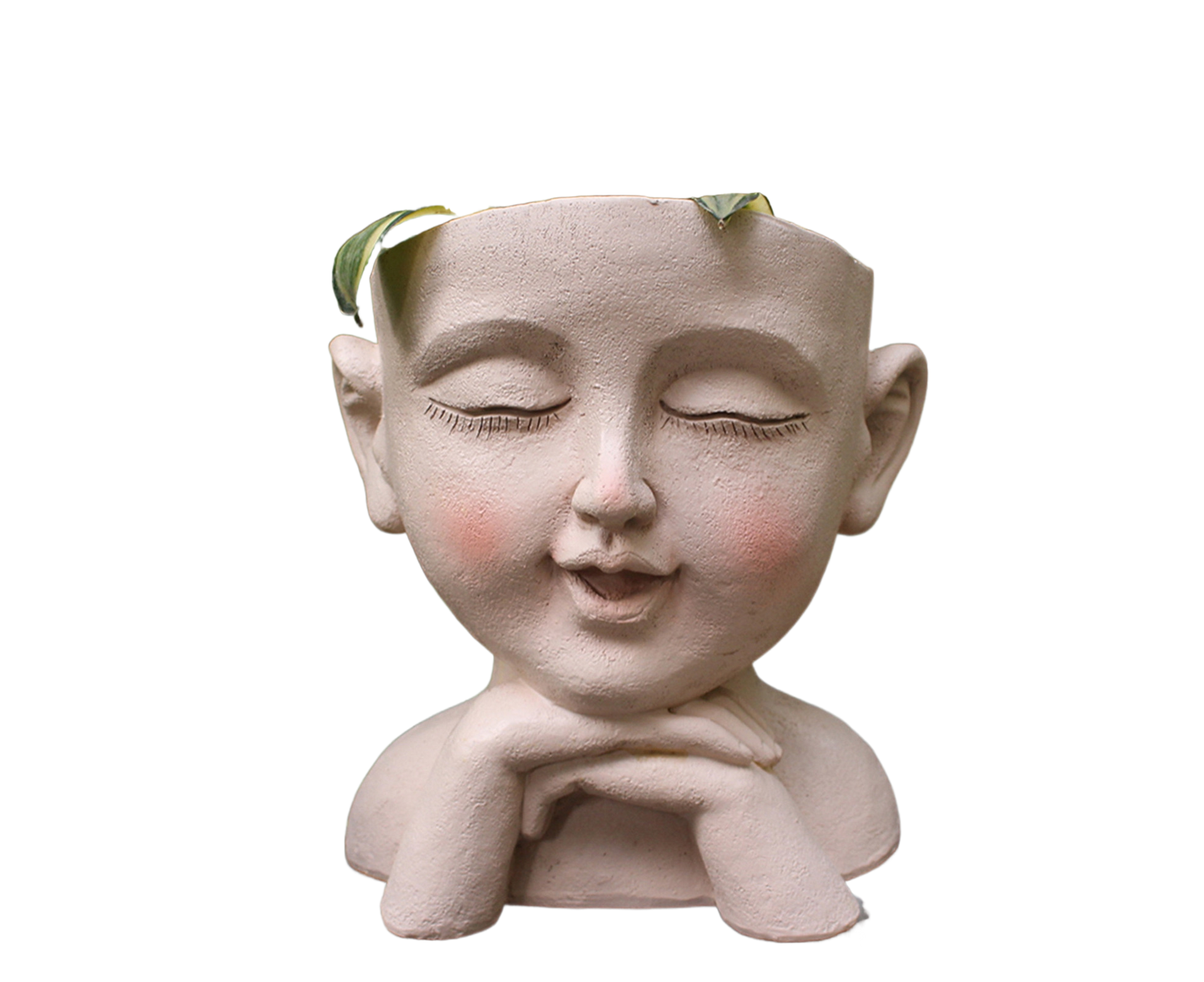 Face Flower Pot with Drainage Resin Succulent Cactus Plant Face Planter Garden Supplies-Multicolor