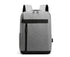 Unisex Backpack Adjustable Shoulder Straps Multilayer Multifunction USB Charging Port Casual Rucksack for Outdoor - Light Grey