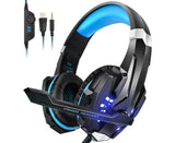 Gaming Headset - Noise Cancelling - Over Ear Headphones with Mic and LED Light