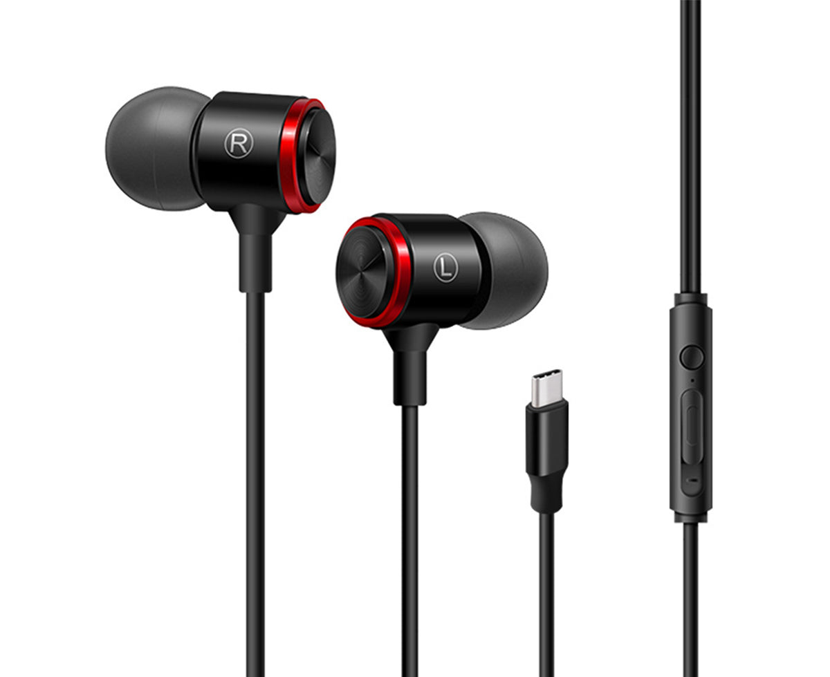 In-Ear Headphones - Type-C Connection - Wired Earphones with Mic and Noise Isolating Sound