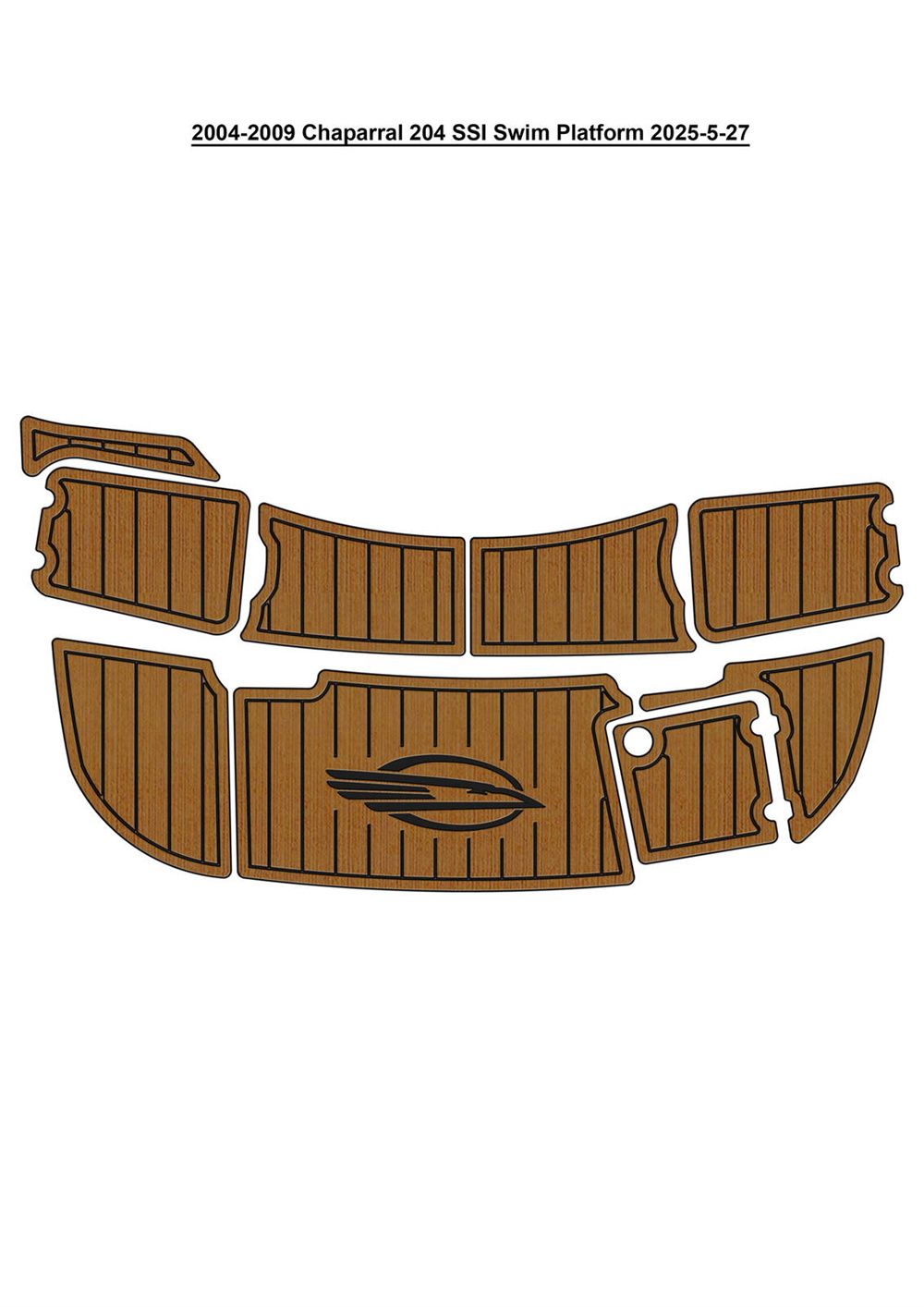 2004-2009 Chaparral 204 SSI Swim Platform Boat EVA Foam Teak Deck Floor Pad Mat SeaDek MarineMat Gatorstep Style Self Adhesive