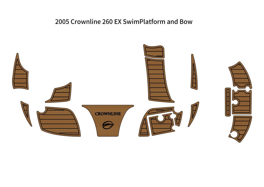 2005 Crownline 260 EX Swim Platform Bow Boat EVA Faux Foam Teak Deck Floor Pad SeaDek MarineMat Gatorstep Style Self Adhesive